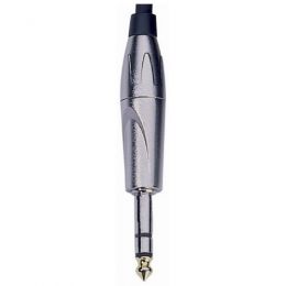 Adam Hall 7524 Conector aereo Jack 6,3 mm estereo dorado Conector de audio Jack estéreo macho