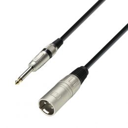 Adam Hall K3MMP0100 Cable de Micro de XLR macho a Jack 6,3 mm mono 1 m
