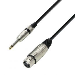 Adam Hall K3MFP1000 Cable de Micro de XLR hembra a Jack 6,3 mm mono 10 m
