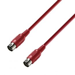 Adam Hall K3MIDI0150RED Cable midi de 1.5m. rojo