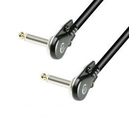 Adam Hall K4IRR0020FL Cable para pedal de efecto con Jack mono de 6,3 mm acodado de 20 cm.