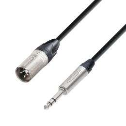 Adam Hall K5BMV0500 Cable de Micro Neutrik de XLR macho a Jack 6,3 mm estéreo 3 m