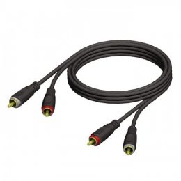 Adam Hall KCREF8005 Cable de audio de 2 RCA macho a 2 RCA macho de 5m.
