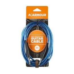 Armour GC10B Cable de guitarra de 3m Azul transparente