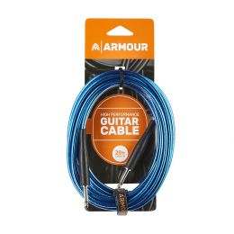 Armour GC20B Cable de guitarra de 6m Azul transparente