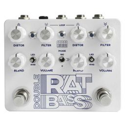 Comodoro Pedales Double Rat Bass Pedal de efecto distorsión dual para bajo eléctrico 