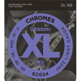 D'Addario ECG24 Chromes Jazz Light [11-50] Juego de cuerdas para guitarra eléctrica Jazz