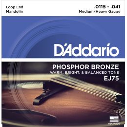 D'Addario EJ75 Mandolin Strings Phosphor Bronze Medium/Heavy [11.5-41]