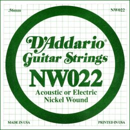 D'Addario NW022 Cuerda suelta entorchada para guitarra eléctrica o acústica 020