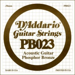 D'Addario PB023 Cuerda suelta entorchada para guitarra acústica 023