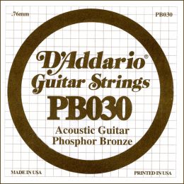D'Addario PB030 Cuerda suelta entorchada para guitarra acústica 030