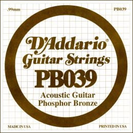 D'Addario PB039 Cuerda suelta entorchada para guitarra acústica 039