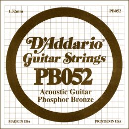 D'Addario PB052 Cuerda suelta entorchada para guitarra acústica 052