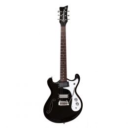 Danelectro 66T Black Guitarra eléctrica semi-hollow con bloque central 