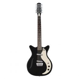 Danelectro Vintage 12 Gloss Black Guitarra eléctrica de 12 cuerdas