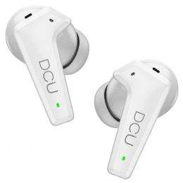 DCU Tecnologic Auriculares con cancelación de ruido activa Feedforward Blancos Auriculares Bluetooth 5.0/5.2 con cancelación activa 
