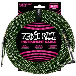 Ernie Ball Straight/Angle EB6082 18FT 5.49m Cable para guitarra eléctrica