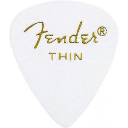 Fender 351 Púa Shape Classic Thin White ( 12 unids ) Bolsa de 12 puas Fender