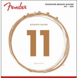 Fender 60CL Phosphor Bronze Acoustic Guitar Strings  .011-.052 Juego de cuerdas para guitarra acústica