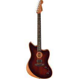 Fender American Acoustasonic Jazzmaster Bourbon Burst Guitarra electroacústica híbrida