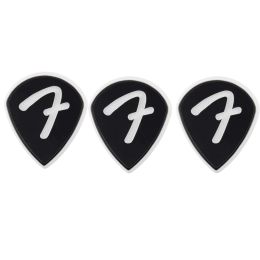 Fender F Grip 551 Shape Black Pack de 3 púas