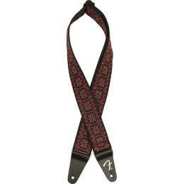 Fender Pasadena Woven Strap Lattice Red Correa para guitarra y bajo