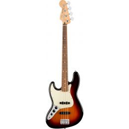 Fender Player Jazz Bass Left-Handed, Pau Ferro Fingerboard, 3-Color Sunburst Bajo de cuatro cuerdas para zurdos