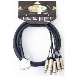 Funky Junk Cables Multipar 8 SubD25 - XLR hembra 1m Manguera analógica de 8 canales SubD25 a 8 XLR hembra de 1 metro