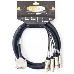 Funky Junk Cables Multipar 8 SubD25 -XLR Macho 3m Manguera Analógica de 8 canales SubD25 a 8 XLR Macho 