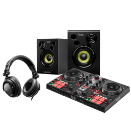 Hercules DJLearning Kit 2 Pack de controlador, monitores y auriculares para DJ