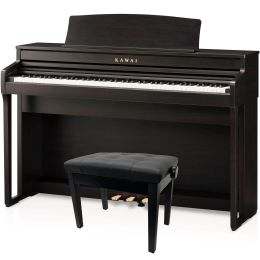 Kawai CA 49 R Palisandro Pack Piano digital de pared + banqueta negra