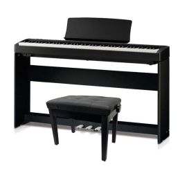 Kawai ES 120 B Negro Pack Accesorios Piano de escenario digital de 88 teclas  + Mueble + Pedalera + Banqueta