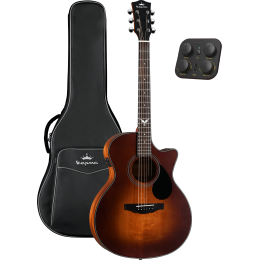 Kepma Guitars SOLID TOP SERIES F0e-b grand auditorium vintage burst