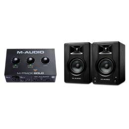 M-Audio Bundle M-Track Solo + BX3 Pack Interfaz de audio USB + Monitores de estudio