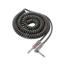 Monster 600499-00 Cable de instrumento jack 1/4 mono recto/acodado  espiralado de 6.4 m