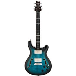 PRS SE HB II Piezo Peack Blue Smokeburst Guitarra eléctrica hollowbody 