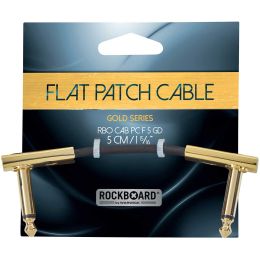 Rockboard Flat Patch Cable Gold 5 CM Latiguillo para pedalera