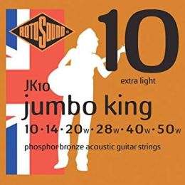 Rotosound JK10 jumbo king Juego de cuerdas para guitarra acústica 10-50