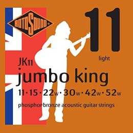Rotosound JK11 jumbo king Juego de cuerdas para guitarra acústica 11-52