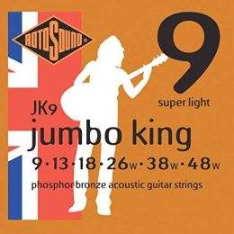 Rotosound JK9 jumbo king Juego de cuerdas para guitarra acústica 9-48