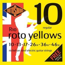 Rotosound R10 roto yellows Juego de cuerdas para guitarra eléctrica 10-46