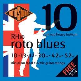 Rotosound RH10 roto blues Juego de cuerdas para guitarra eléctrica 10-52
