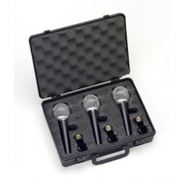 Samson R21 SW 3-Pack Maleta con 3 micrófonos dinámicos de mano