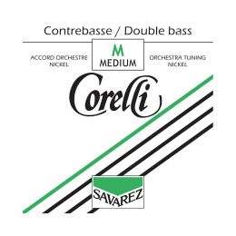 Savarez 380M Corelli Orquesta Niquel Medium 1/2 Juego de cuerdas para contrabajo