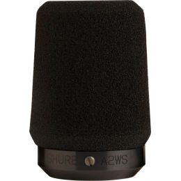 Shure A2WS Negro Paravientos para micrófono con fijación de seguridad