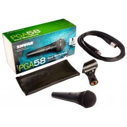 Shure PGA58 XLR Micrófono para voces con cable XLR