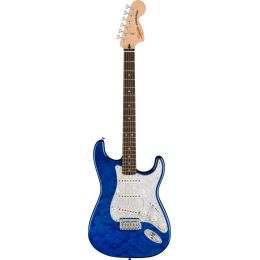Squier Affinity Series Stratocaster QMT LRL Sapphire Blue Transparent Guitarra eléctrica tipo strato