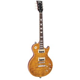 Vintage V100AFD ReIssued Flamed Amber Guitarra eléctrica