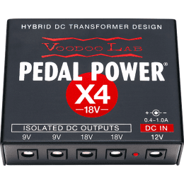 Voodoo Lab Pedal Power X4-18V Fuente de alimentación múltiple para pedales de efecto