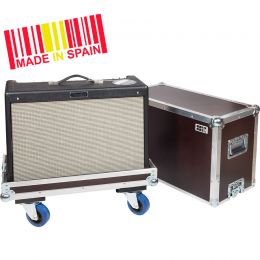 Walkasse WC-HOTRODLUX-W-ESP Flight case para amplificador para Fender Hot Rod Deluxe, Plata (Ruedas) 